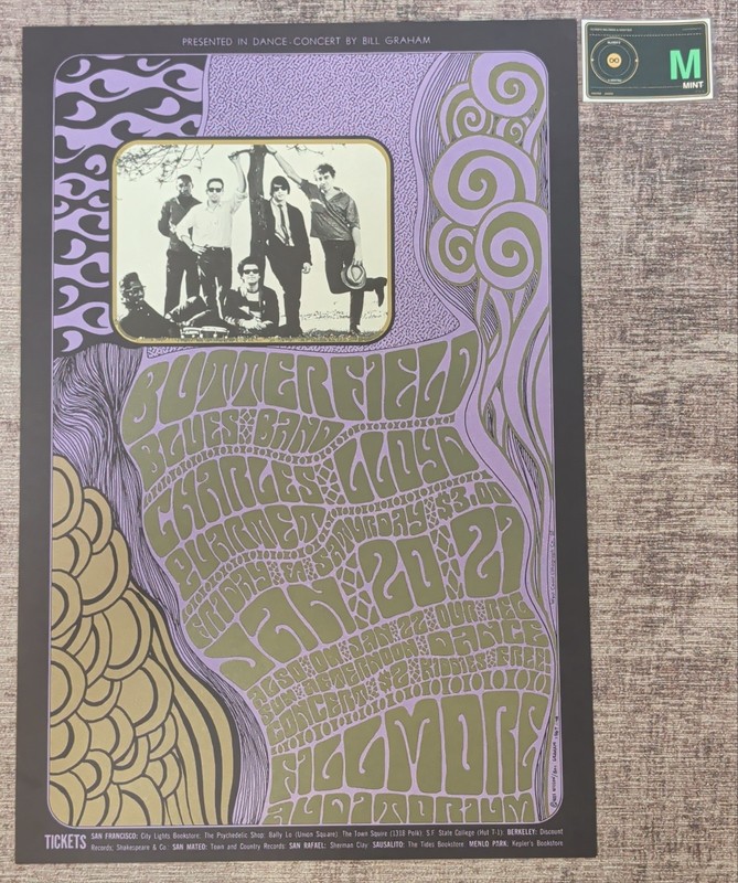 Butterfield Blues Band | Bill Graham 1967 | 14.75x21.75" Mint Poster