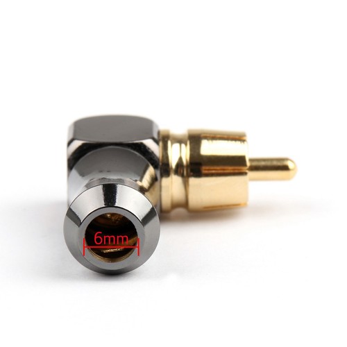 Cinch-Winkelstecker Audio Converter Adapter 6,35 Mm Cinch-Stecker Audio-Zubeh?r - Afbeelding 19 van 22
