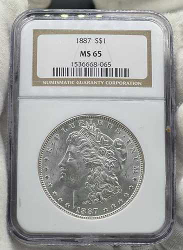 1887-P Morgan Silver Dollar MS65 NGC Blast White