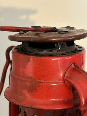 Vintage Winged Wheel Red Lantern No. 350 Japan 7 1/4