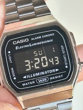 CASIO A168WGG 1B Wristwatch Gun Metallic Casio Watch Vintage