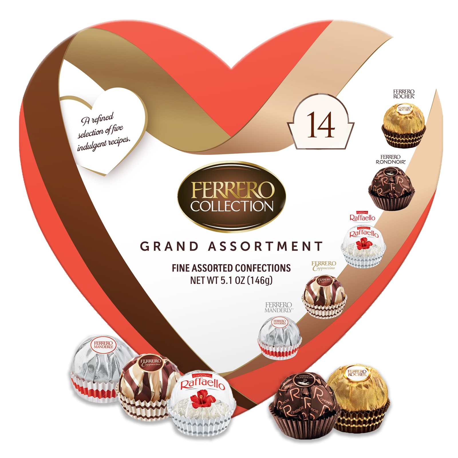 Ferrero Collection Valentine's Heart Gift Box, 14 Assorted D