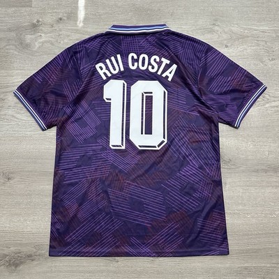 た*き様 ACFフィオレンティーナ シャツ RUI COSTA 10 Rui Costa #10 Fiorentina 7up Lotto Purple Home Kit Mens 2XL Futbol