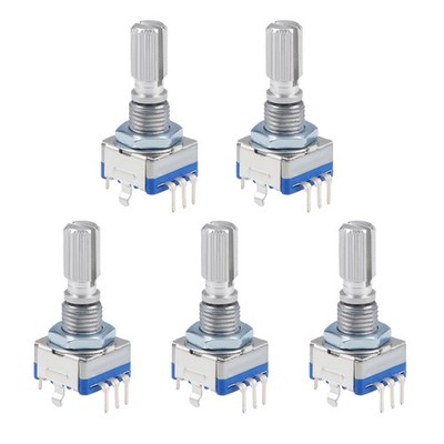 5Pcs 360 Degree Rotary Encoder Code Switch for Industry EC11 5 Pins 20mm