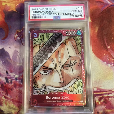 #ad 2023 One Piece Roronoa Zoro Premium Card Collection Film Red #013 PSA 10 $250.00