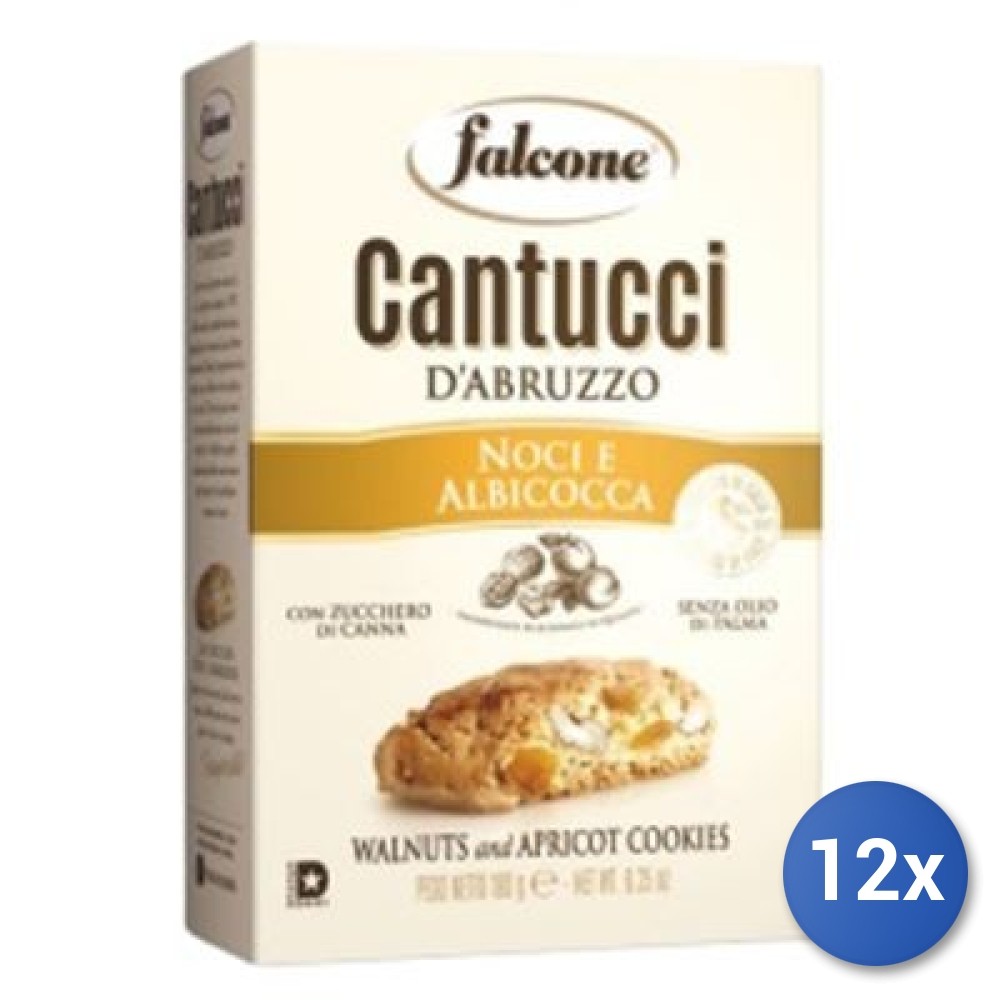12x Multipack Falcon Cantucci Walnuts And Apricot 180g