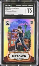2025 Panini Donruss Optic Football Jalen Milroe Uptown RC #10 CGC 10 PoP 1