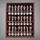 Canterbury Tales 24 Pewter Spoon Collection by Franklin Mint Wooden Display Case