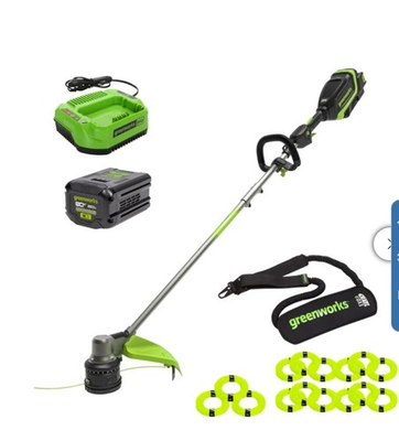#ad Greenworks PRO STB415 MaxPower 80V 17quot; Brushless String Trimmer With Battery. $229.00