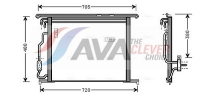 Kondensator Klimaanlage AVA Clever Choice MSA5280 für MERCEDES KLASSE Aluminium