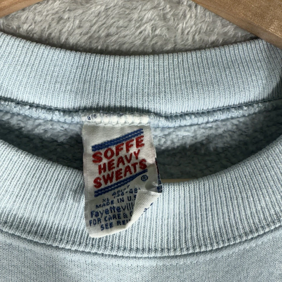 Sudadera De Colección The Citadel College Of South Carolina Para Hombres XL Verde azulado Años 90 Desteñida EE. UU. Foto 3 de 4