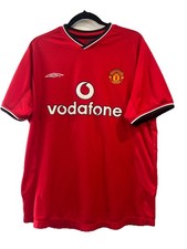 Manchester United Umbro Vodafone Soccer Jersey Red Mens