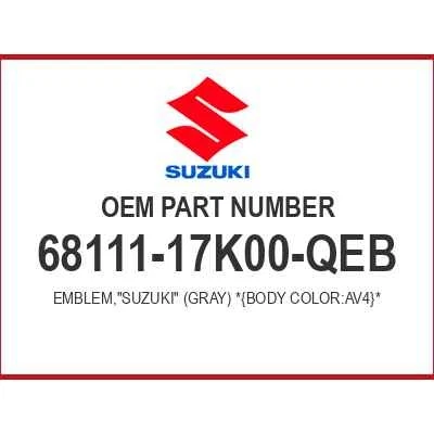 EMBLEM,"SUZUKI" (GRAY) *{BODY COLOR:AV4}*