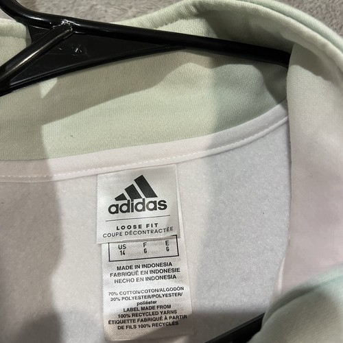 Adidas Mock Neck Popover Sweatshirt Youth Large 14 Multicolor Tie Dye Girls NWT - Picture 5 of 7