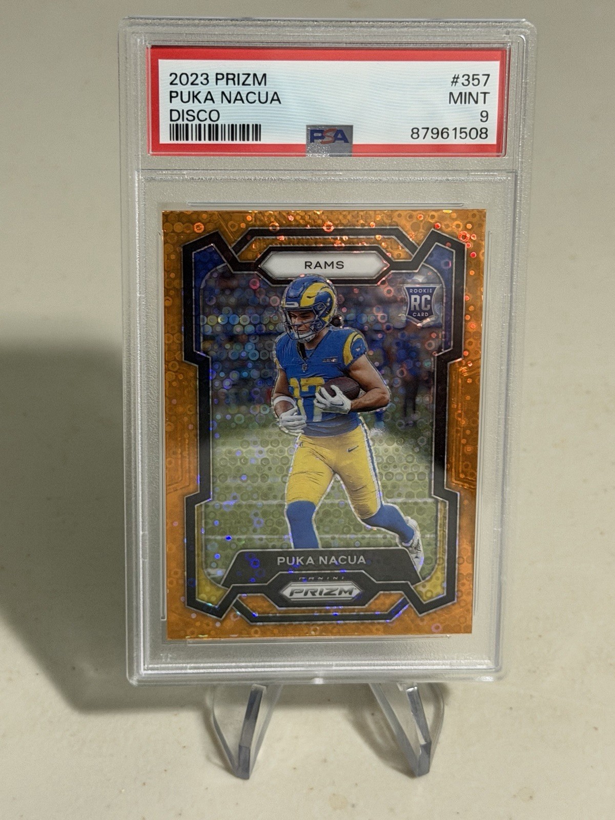 2023 Panini Prizm - Rookies Puka Nacua #357 Disco Prizm (RC) PSA 9