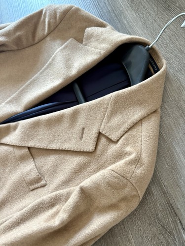 Suitsupply Men's Camel Brown Overcoat Size 40 - Picture 3 of 8
