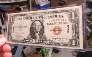 1935A $1 Dollar Hawaii Silver Certificate WWII Emergency Brown Seal High Quality