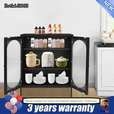 40" Kitchen Pantry Storage Box 3 Tiers Adjustable Tier Spacing Accent Cabinet