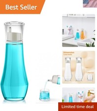 Glass Mouthwash Dispenser Bathroom Refillable Bottle with Lid 8.8OZ