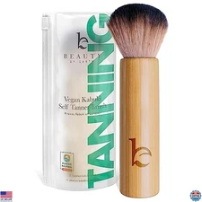 Ultra Soft Kabuki Brush for Blush, Powder, Foundation & Self Tanner - Travel