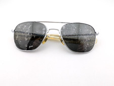 American Optical Eyeglasses, Frames Only, Aviator Silver, 57-20-..., Metal, USA