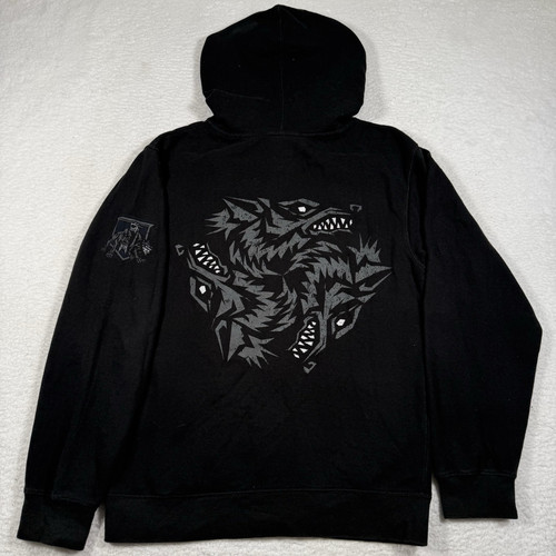 WWE The Shield Hoodie Mens Small Black Full Zip Hounds of Justice Jacket Rare - Picture 1 of 11