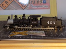 HOn3 Brass D&RG #406  C-60 2-8-0 Consolidation w/box (022033)