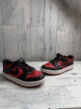 Nike Court Borough Low Recraft red black sneakers in size 3Y DV5457-600