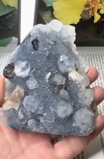 Apophyllit auf Chalcedon + Stilbit An Matrix Mineralien Edelstein Stufe (Indien)