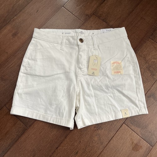 St John's Bay weiß heimlich schlank 5" Shorts Damengröße 8 dehnbar mittelhoch - Bild 4 von 16