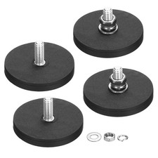 4 Stk. 1,7" Gummimagnete, 19LBS Magnetbasis mit M6-Gewinde f&uuml;r DIY