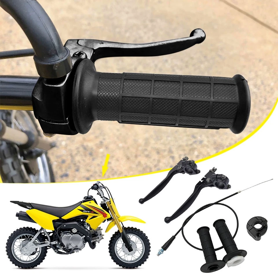 For Suzuki JR50 RM100 RM 50 60 80 85 125 Throttle Cable Brake Clutch Lever Set - Image 2 of 4