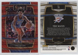 2021-22 Panini Select Concourse Red Wave Prizm Tre Mann #36 Rookie RC