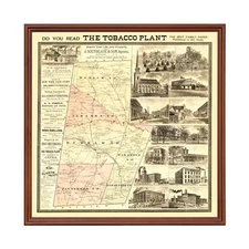 Old Map of Durham County, NC 1887 - Vintage North Carolina A