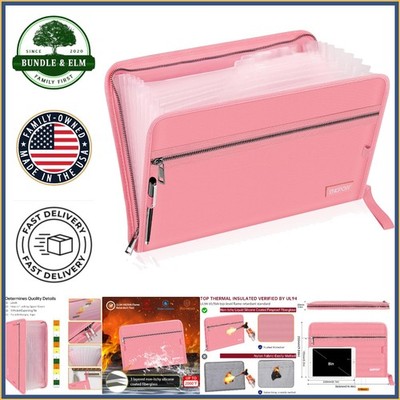 Portable 13 Pocket Document Organizer Folder, Fireproof and Waterproof Design