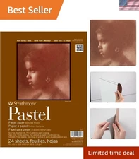 Pastel Pad Colored Paper 9x12 Assorted Colors 24 Sheets Glue Bound