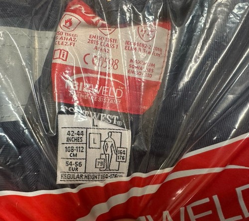 Bizwell FR Men’s Blue Fire Resistant Coveralls Size Large NWT - Picture 3 of 4