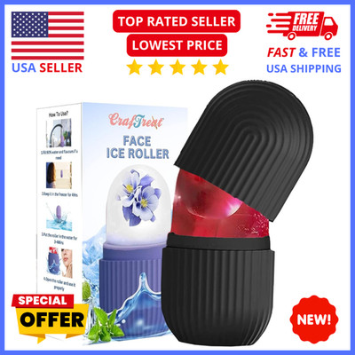Ice Roller for Face & Eyes   Reusable Silicone Mold for Puffiness & Skin Tighten