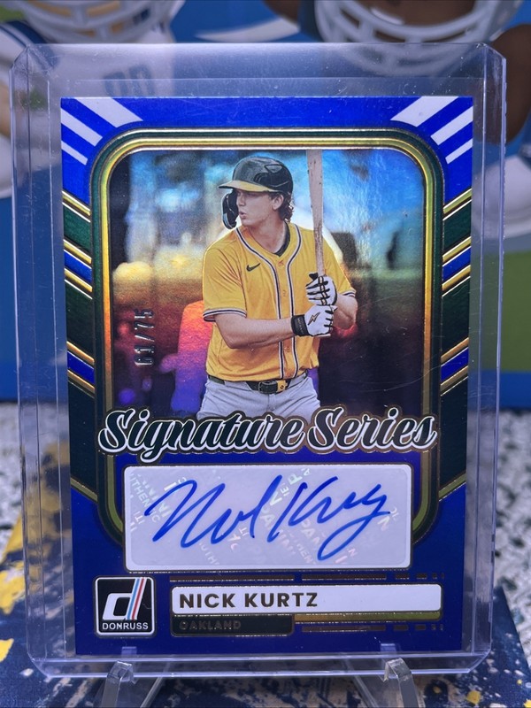2026 Donruss Baseball Nick Kurtz Signature Series Blue Auto /75 #SS-NK 2025 ROY