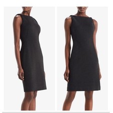 MM LaFluer Lydia Twist Strap Knit Sheath Dress Charcoal Gray Size 2 Career