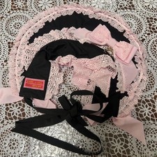 Preview of BABY, THE STARS SHINE BRIGHT Sweet Lolita Ruffled Bonnet Headpiece Free Size