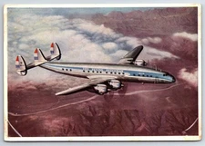 KLM Flying Dutchman Lockheed L-1049 Postcard 1954 Photochrome