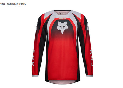 Fox Racing 2026 Youth 180 Frame Jersey | RED | 40672-003-YM | Youth Medium