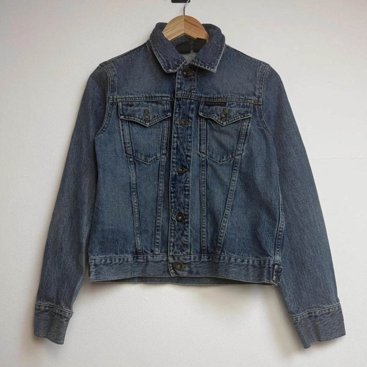 Veste En Jean DKNY Taille M - Bleu Stonewash, Style Décontracté, Occasion Très Bon état