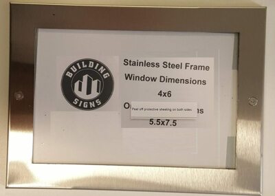 Elevator Permit Frame 4x6 Stainless Steel (Heavy Duty - Aluminum)-REF24-1027