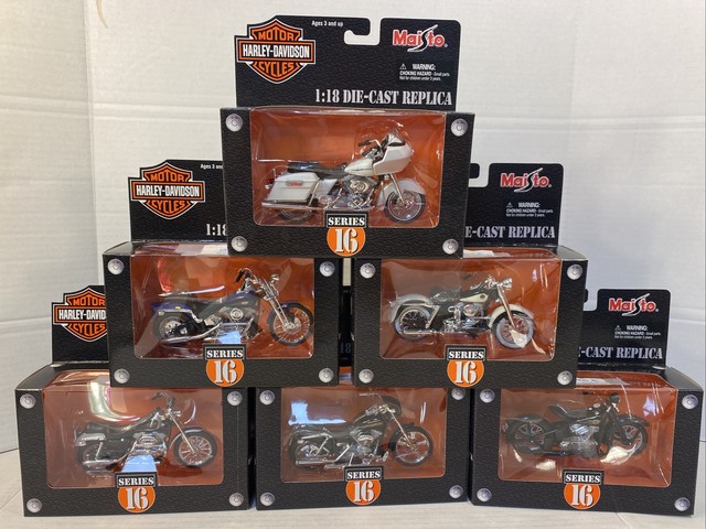 MAISTO 1/18 HARLEY DAVIDSON MOTORCYCLE SERIES 16 SET LOT OF 6 | eBay