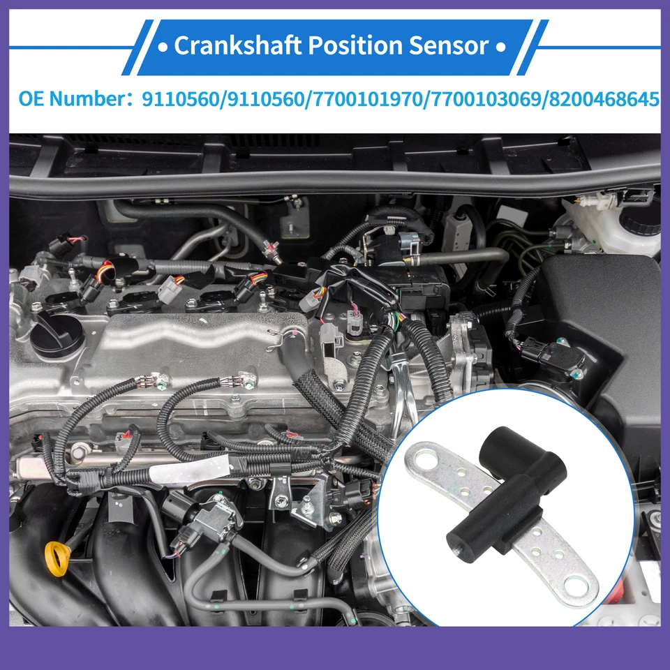 Sensor de posição do virabrequim único para RENAULT Megane II Hatchback 1.6 2005-2008 - Imagem 2 de 4