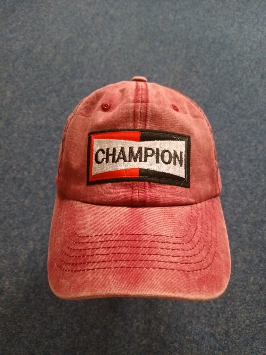 Champion Spark Plugs Light Red/Dusky Pink Stone Washed Baseball