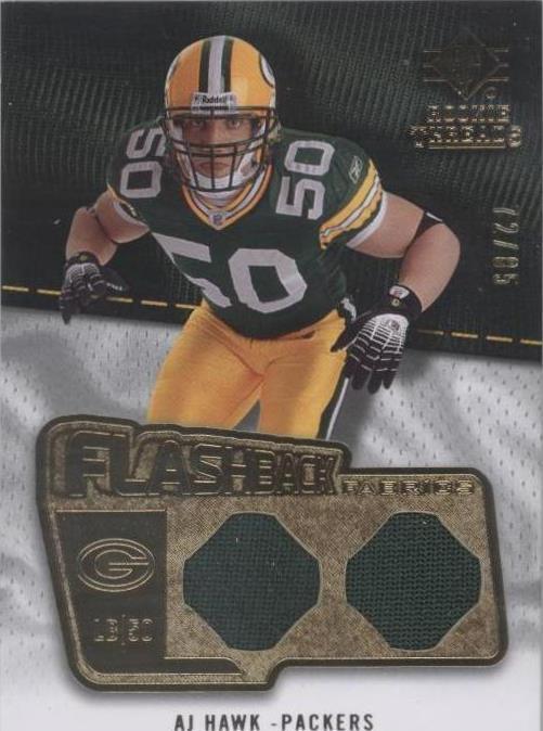 Iha Rookie F Pattern 2008 SP Rookie Threads - Flashback Fabrics A.J. Hawk #FF-AH Octagon ...