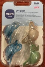 MAM Original Matte Baby Pacifier, 0-6 Months, 4 Count